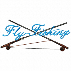 Fishing Embroidery Design 9 Fishing Embroidery Design 9